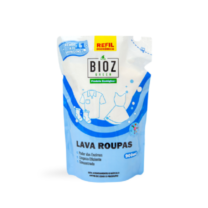 Sachê Refil Lava Roupas 900ml - Bioz Green