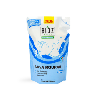 Sachê Refil Lava Roupas 900ml - Bioz Green