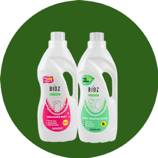 Kit Bebê 2 - Lava Roupas Baby 1L + Amaciante Baby 900ml