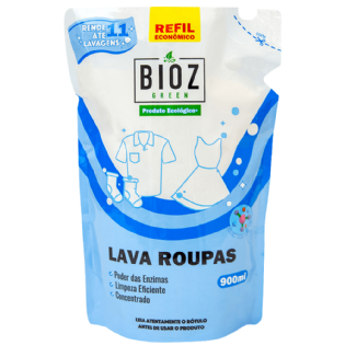 Sachê Refil Lava Roupas 900ml - Bioz Green