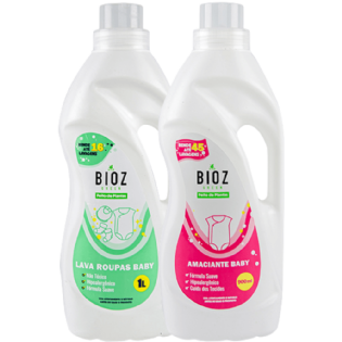 Kit Bebê 2 - Lava Roupas Baby 1L + Amaciante Baby 900ml