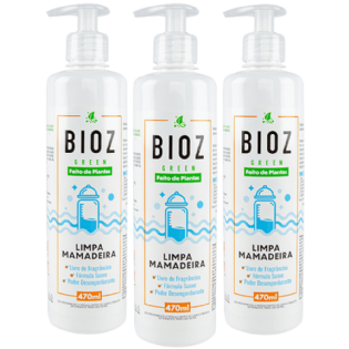 Trio Limpa Mamadeira 470ml - Bioz Green