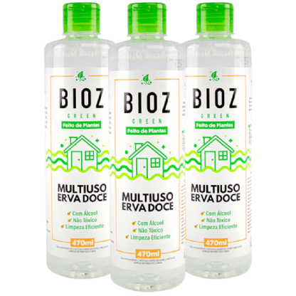 Trio Multiuso Erva Doce 470ml - Bioz Green