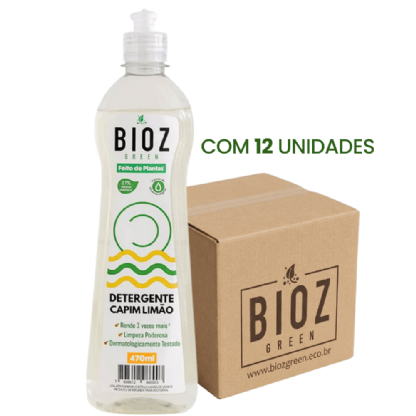Detergente Capim Limão 470ml Caixa - Bioz Green