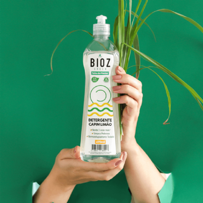 Kit Cozinha 3 - Detergente Neutro 470ml + Detergente Capim Limão 470ml + 2 Esponja de Coco Biodegradável